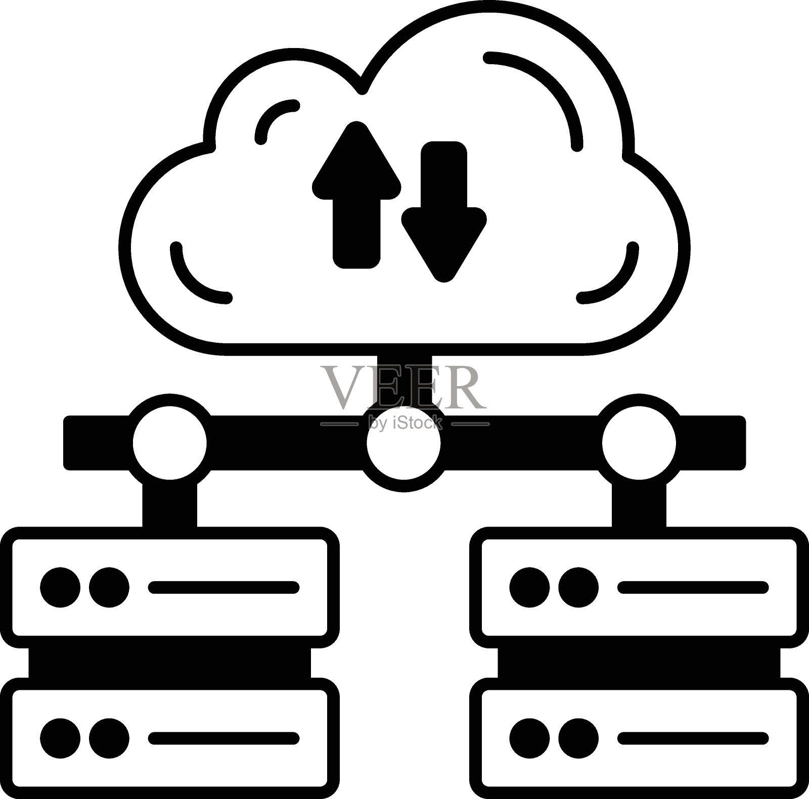 云中的大数据 从矢量图标到数据处理服务的符号化呈现